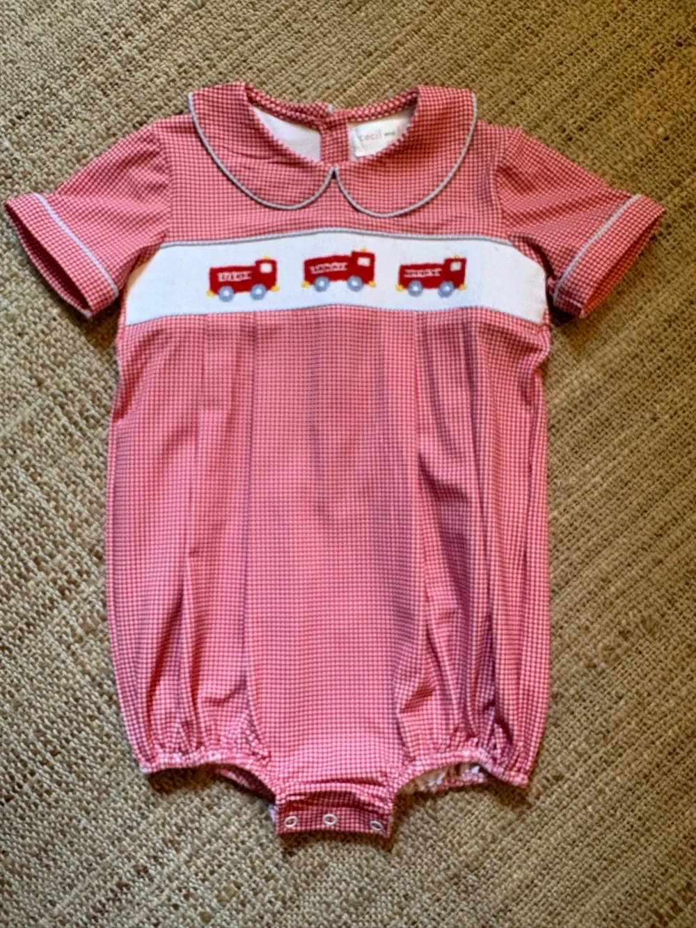 Smocked Firetruck Bubble